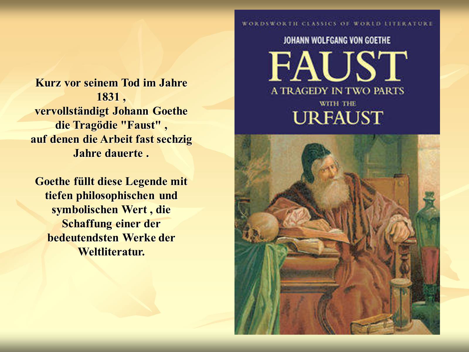 Презентація на тему «Johann Wolfgang von Goethe» (варіант 1) - Слайд #7