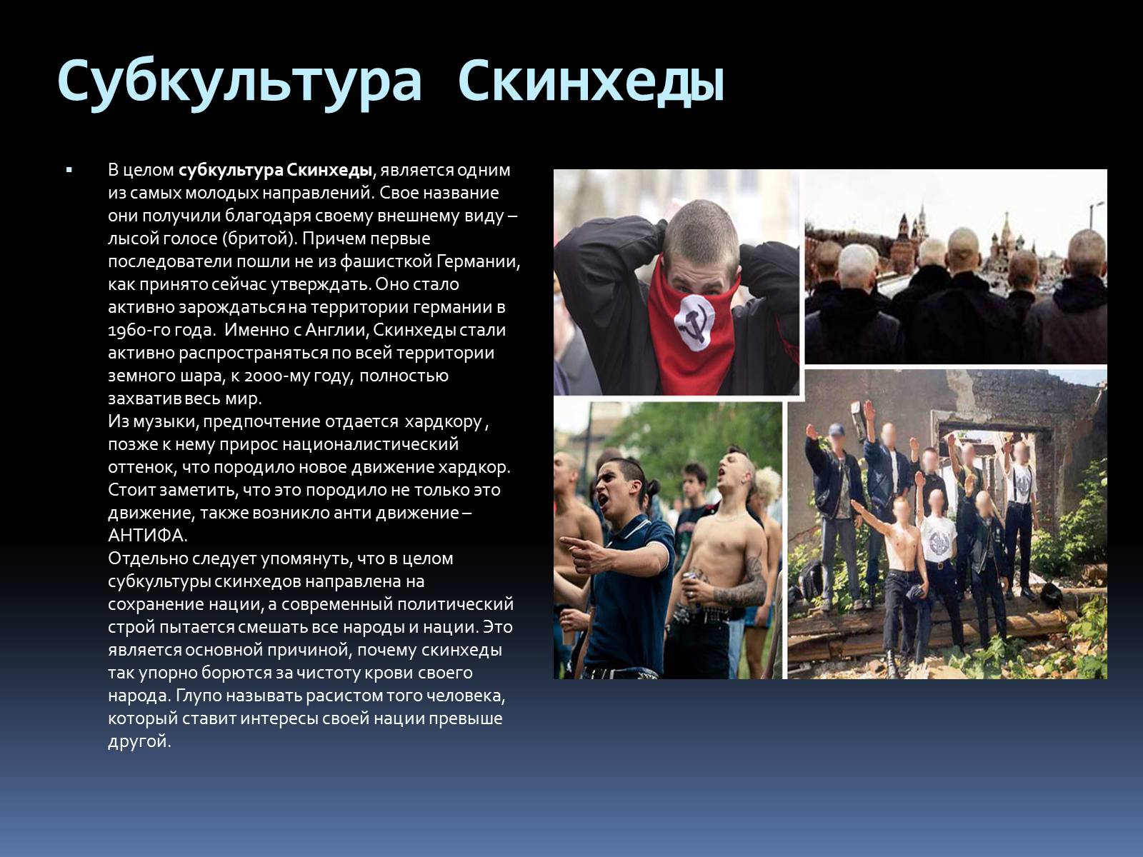 Презентація на тему «Субкультуры» (варіант 1) - Слайд #5 Презентація на тему «Субкультуры» (варіант 1) - Слайд #5
