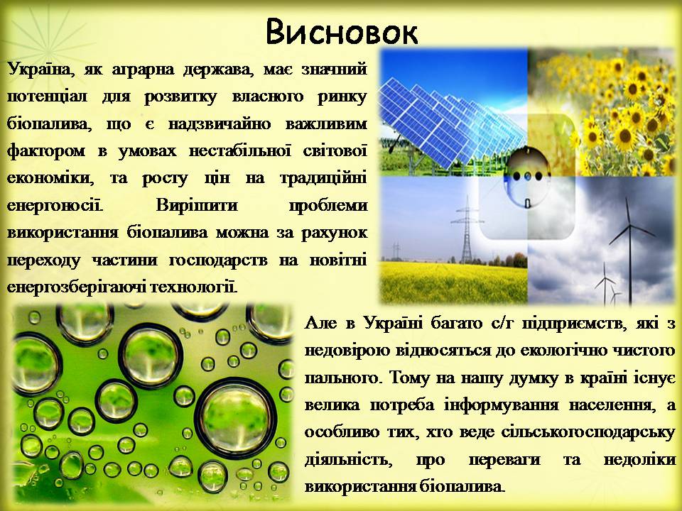 Презентація на тему «Поновлювані джерела енергії. Біоенергетика» - Слайд #16 Презентація на тему «Поновлювані джерела енергії. Біоенергетика» - Слайд #16