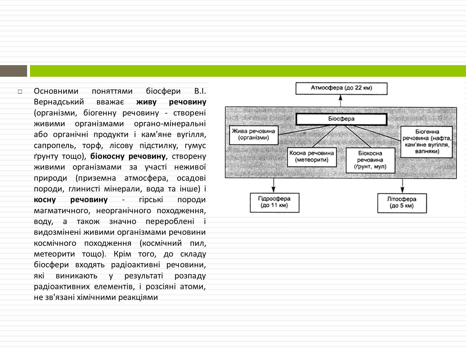 Презентація на тему «Біосфера.Основні положення вчень В.Вернадського про біосферу» - Слайд #12 Презентація на тему «Біосфера.Основні положення вчень В.Вернадського про біосферу» - Слайд #12