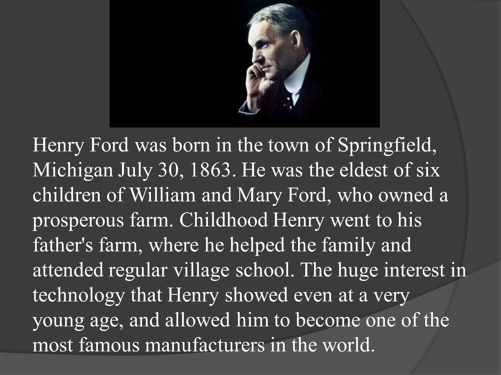 Презентація на тему «Henry Ford» - Слайд #2 Презентація на тему «Henry Ford» - Слайд #2