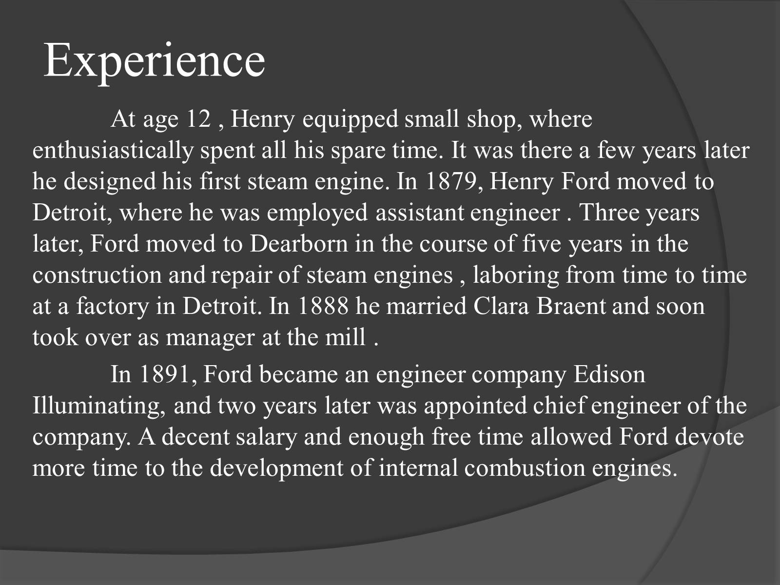 Презентація на тему «Henry Ford» - Слайд #3 Презентація на тему «Henry Ford» - Слайд #3
