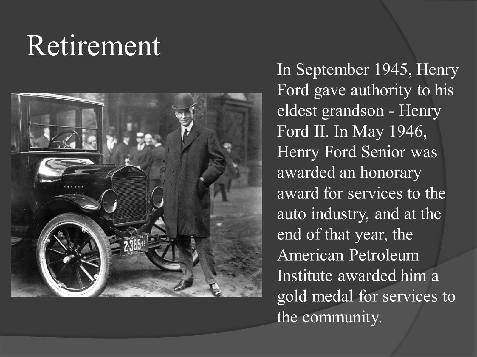 Презентація на тему «Henry Ford» - Слайд #8 Презентація на тему «Henry Ford» - Слайд #8