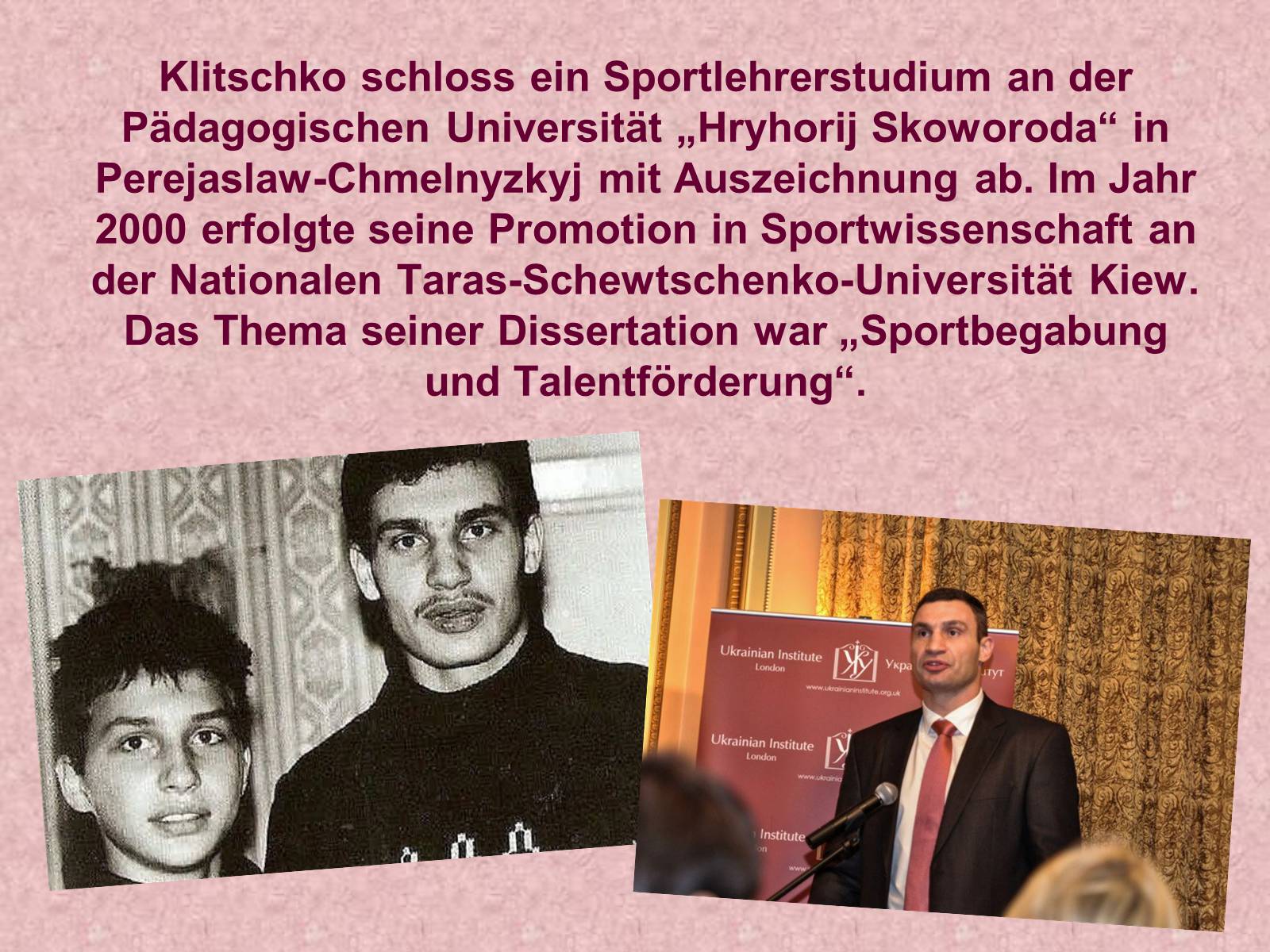 Презентація на тему «Vitalij Klitschko» - Слайд #4 Презентація на тему «Vitalij Klitschko» - Слайд #4