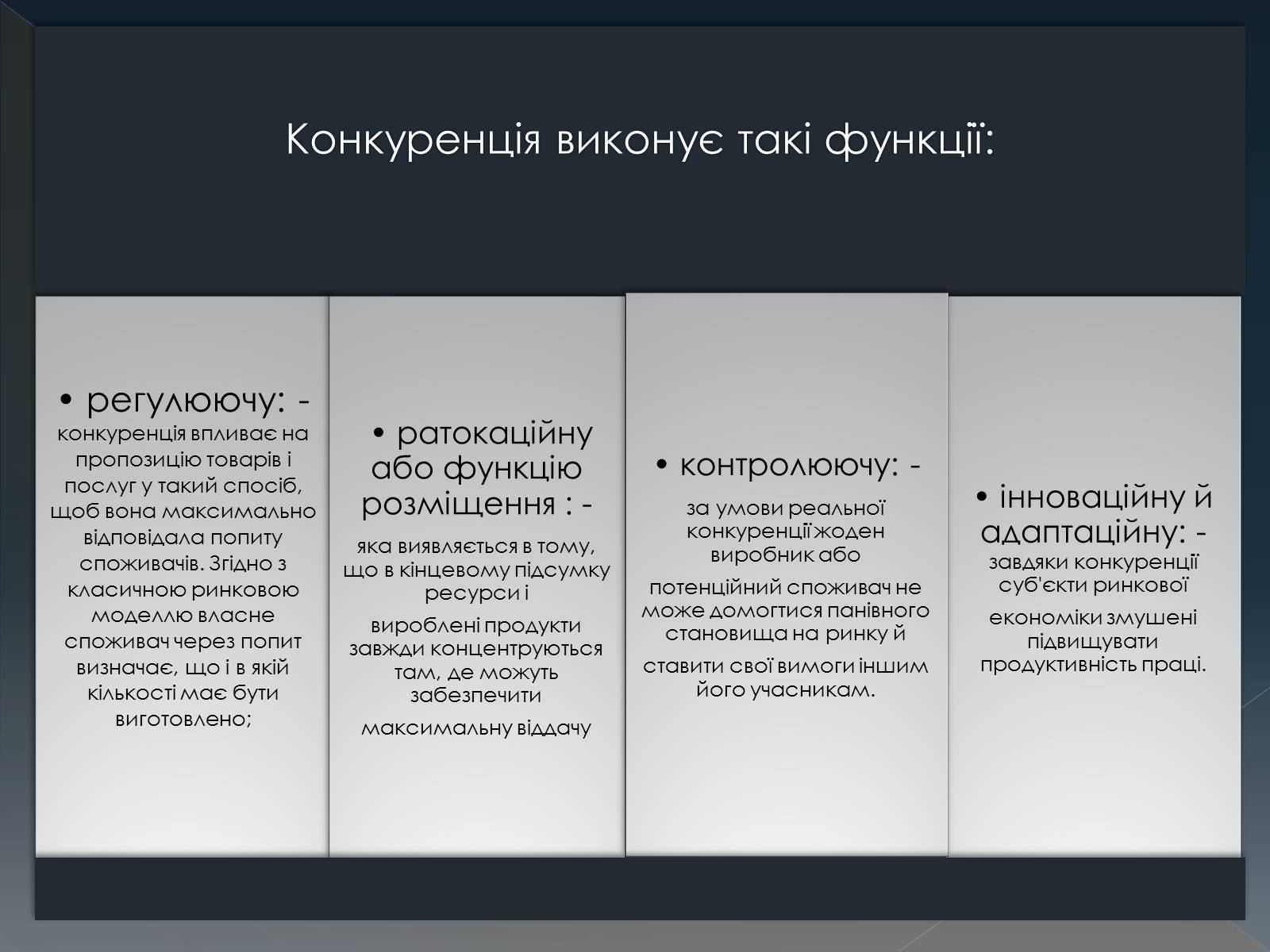 Презентація на тему «Конкуренція» (варіант 3) - Слайд #4 Презентація на тему «Конкуренція» (варіант 3) - Слайд #4