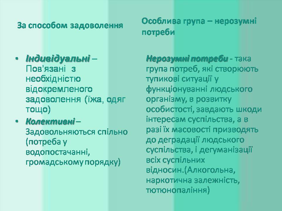 Презентація на тему «Потреби споживача» (варіант 2) - Слайд #5 Презентація на тему «Потреби споживача» (варіант 2) - Слайд #5