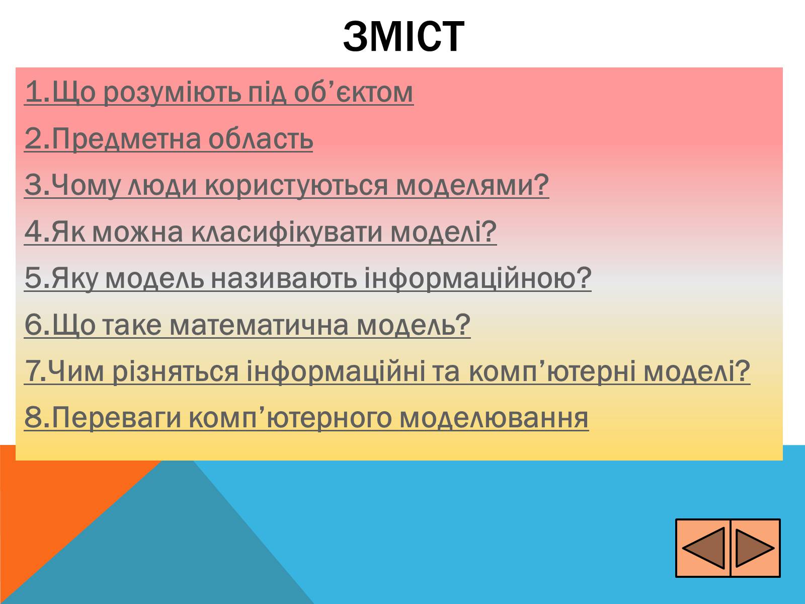 Презентація на тему «Процес моделювання» - Слайд #2 Презентація на тему «Процес моделювання» - Слайд #2
