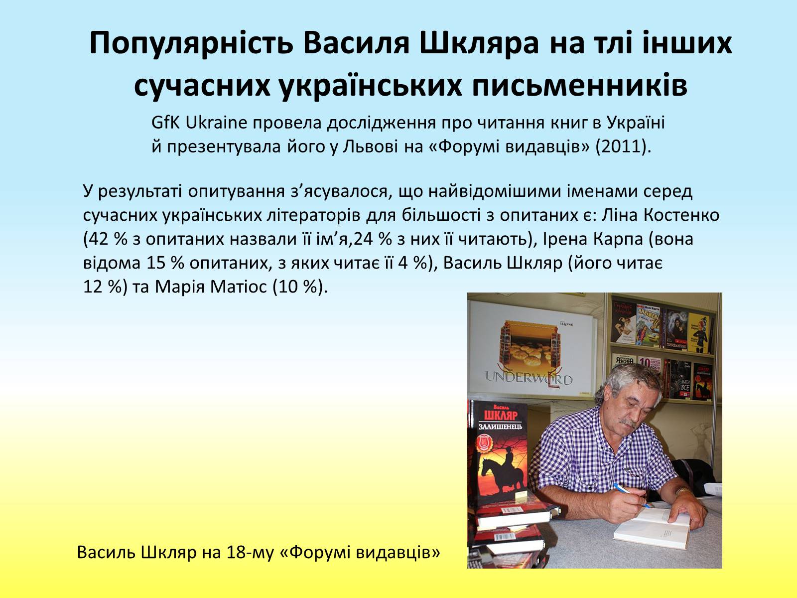 Презентація на тему «Василь Шкляр» - Слайд #15 Презентація на тему «Василь Шкляр» - Слайд #15