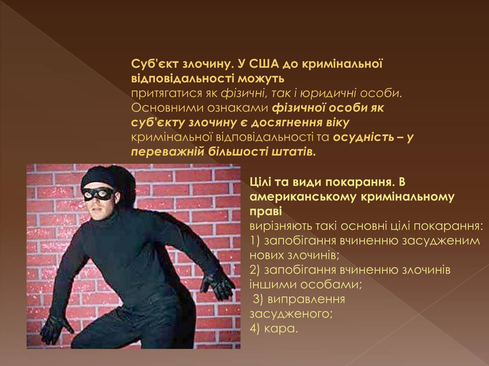 Презентація на тему «Кримінальне право у різних країнах світу» - Слайд #18 Презентація на тему «Кримінальне право у різних країнах світу» - Слайд #18