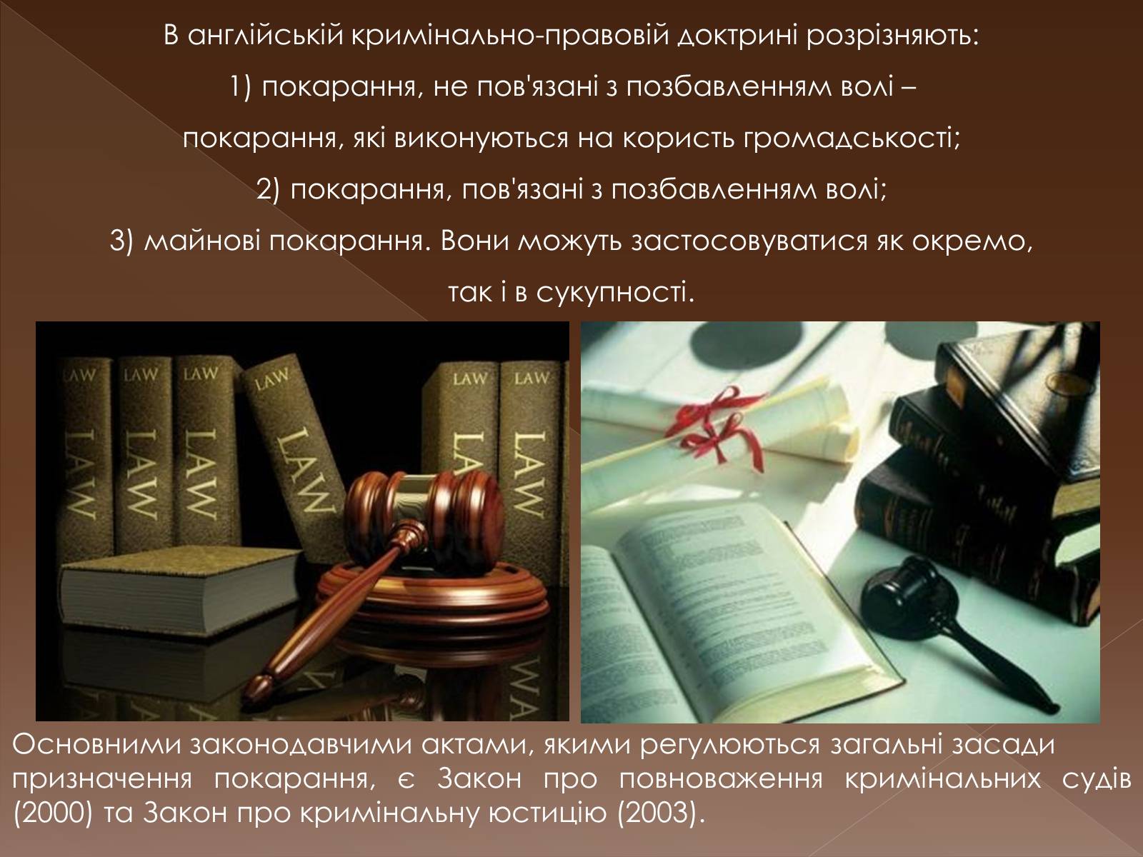 Презентація на тему «Кримінальне право у різних країнах світу» - Слайд #5 Презентація на тему «Кримінальне право у різних країнах світу» - Слайд #5
