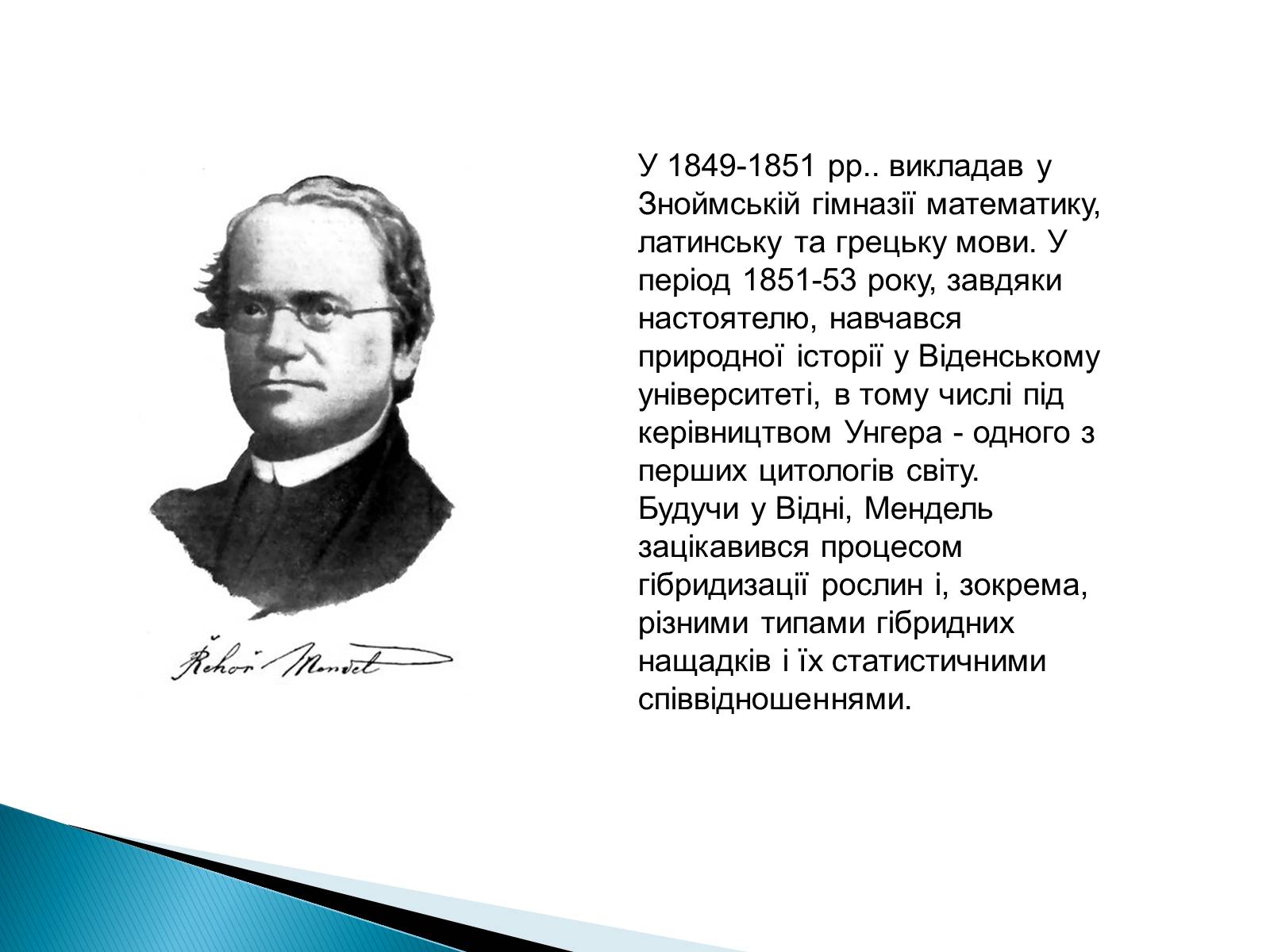 Презентація на тему «Мендель Грегор Йоганн» - Слайд #5 Презентація на тему «Мендель Грегор Йоганн» - Слайд #5