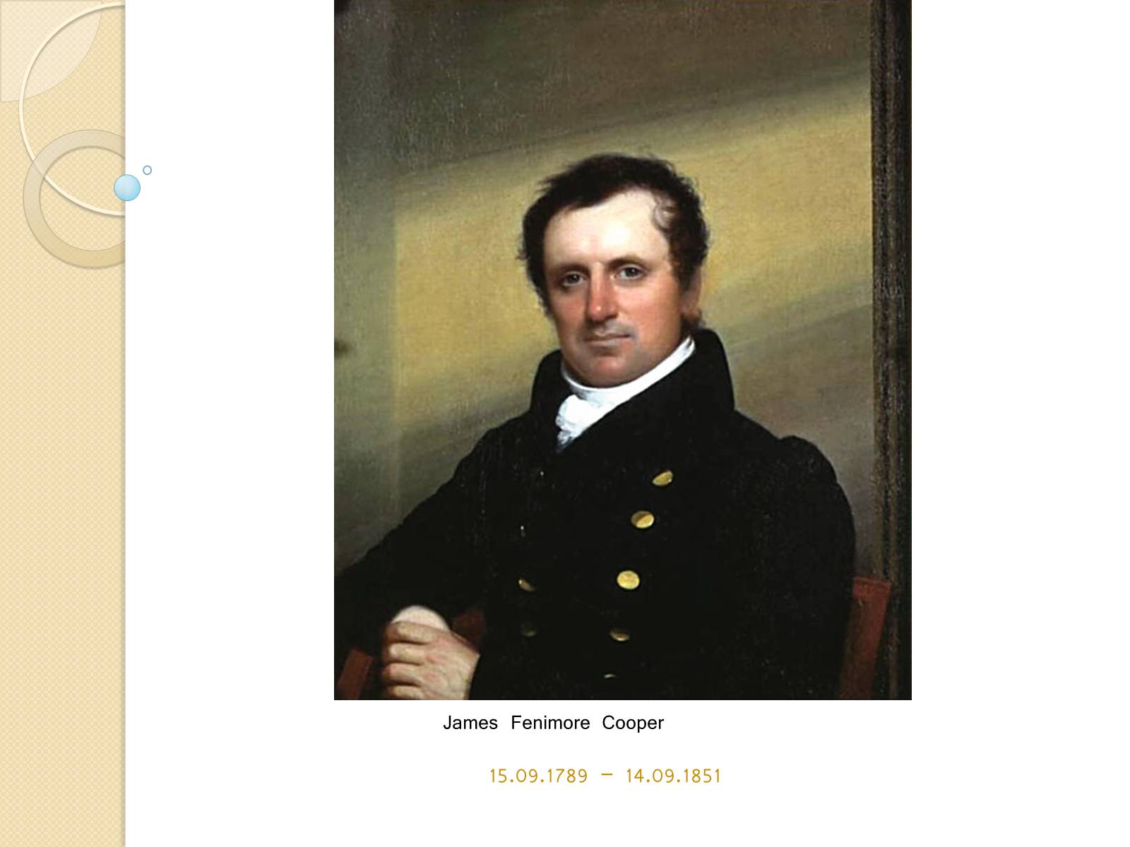 Презентація на тему «James Fenimore Cooper» (варіант 3) - Слайд #1 Презентація на тему «James Fenimore Cooper» (варіант 3) - Слайд #1