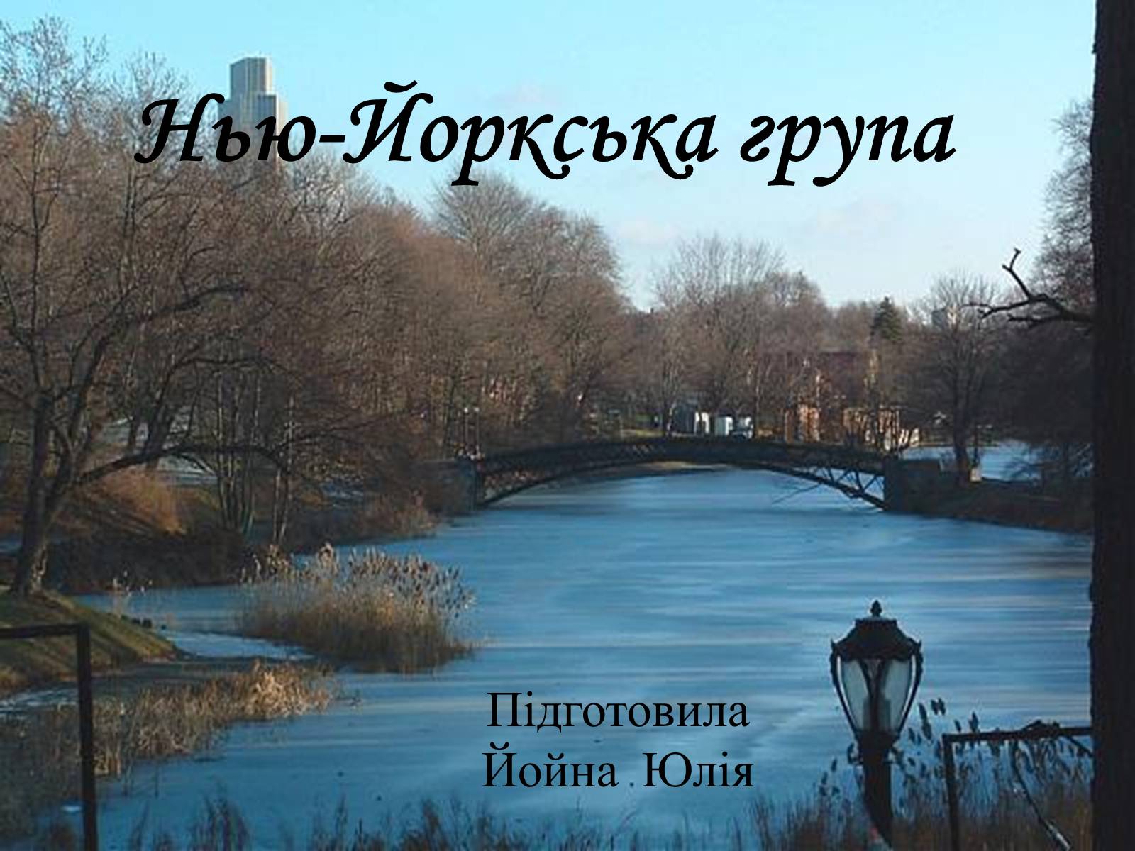 Презентація на тему «Нью-Йоркська група» (варіант 2) - Слайд #1 Презентація на тему «Нью-Йоркська група» (варіант 2) - Слайд #1