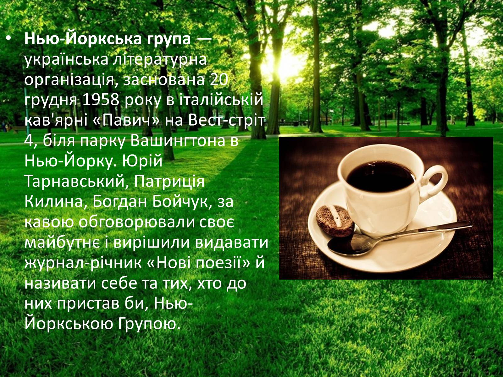 Презентація на тему «Нью-Йоркська група» (варіант 2) - Слайд #2 Презентація на тему «Нью-Йоркська група» (варіант 2) - Слайд #2